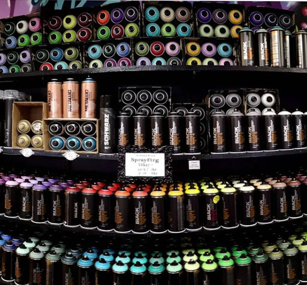 Sprayfärg och konstnärsmaterial